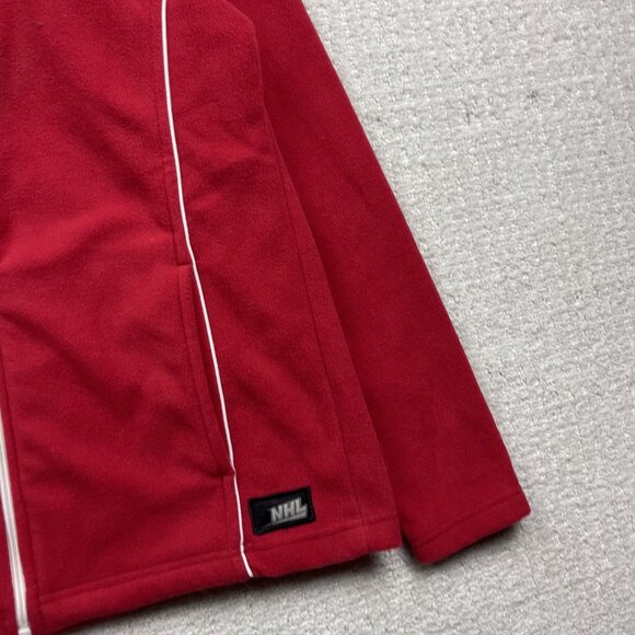 VTG Montreal Canadiens Polar Fleece Full Zip Jacket Wom M Red Ilanco NHL Hockey - Picture 4 of 15
